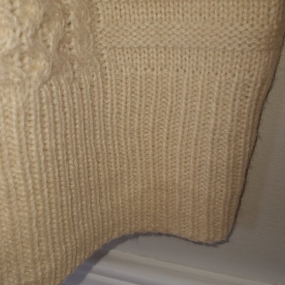 'ANRABESS' Oversized Cream Aran Style Sweater Size M-L NWT - Picture 6 of 10